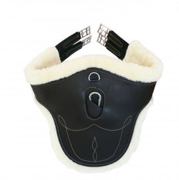 Kentucky Bauchgurtschoner mit Lammfellimitat Schwarz 140cm – Bild 1 von 5