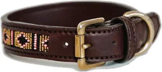 Produktbild von Kentucky Dogwear Hundehalsband handgeknüpfte Perlen Gold Größe M/L 58cm - 1 Stk.