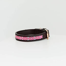 Kentucky Dogwear Hundehalsband handgeknüpfte Perlen Rosa Größe M/L 58cm – Bild 1 von 9