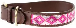 Produktbild von Kentucky Dogwear Hundehalsband handgeknüpfte Perlen Rosa Größe XXS 28cm - 28 cm