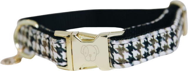 Produktbild von Kentucky Dogwear Hundehalsband Pied-de-Poule braun XS