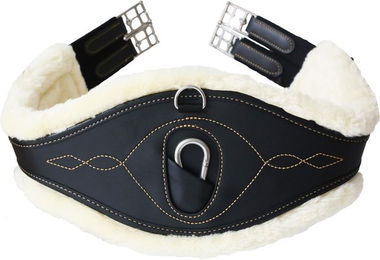 Kentucky Horsewear Anatomisch geformter Lammfell-Sattelgurt - 130 cm – Bild 1 von 5