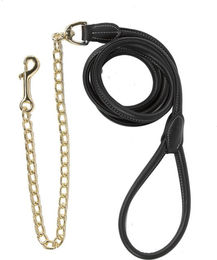 Kentucky Horsewear Führleine Leder mit Kette - 270 cm – Bild 1 von 4