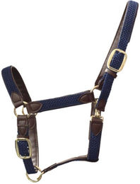 Kentucky Horsewear Halfter Geflochtenes Nylon Navy Full - 1 Stk. – Bild 1 von 5
