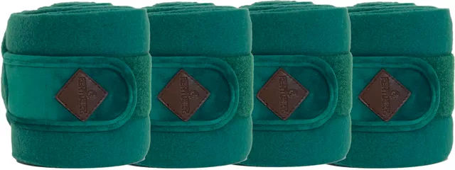 Produktbild von Kentucky Horsewear Polarfleece Bandagen Samt Dunkelgrün