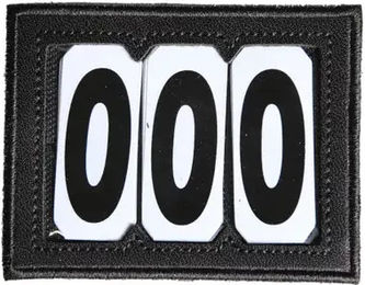 Kentucky Kopfnummer PVC mit Klettverschluss 3 Nummern schwarz – Bild 1 von 3