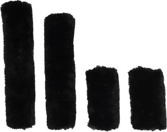 Kentucky Lammfell Halfterset 4-teilig Schwarz – Bild 1 von 4