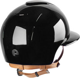 Produktbild von KEP Reithelm Cromo Smart mit PoloSchirm und beigem Kinnriemen