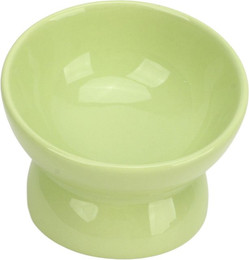 Produktbild von Keramik Erhöhte Katzennäpfe Schräge Erhöhte Futter-Wassernäpfe Schützen Haustiere Zervikale Rutschfest für Katze grün