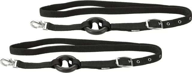 Kerbl Ausbindezügel schwarz paarweise Warmblut – Bild 1 von 3