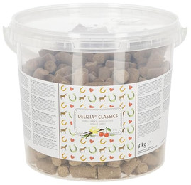 Produktbild von Kerbl Delizia Belohnungswürfel Classic Pferdesnack Vanille/Kirsche - 3 kg