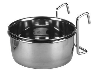 Kerbl Edelstahlnapf mit Halterung 600 ml - 600 ml – Bild 1 von 3