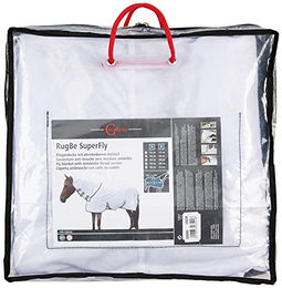 Kerbl Fliegendecke Superfly mit Halsteil, weiß, 135 cm - 135 cm – Bild 1 von 11