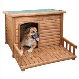 Produktbild von KERBL Hundehütte mit Terrasse
