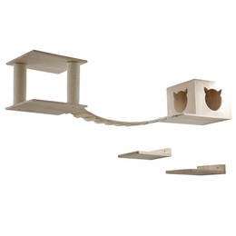 Produktbild von Kerbl Katzenspielplatz Top aus Massivholz, 5-teilig