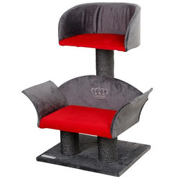 Produktbild von Kerbl Kratzbaum Lounge Deluxe grau/rot - 1 Stk.