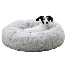 Produktbild von Kerbl Kuschelbett Fluffy hellgrau Ø 60 cm