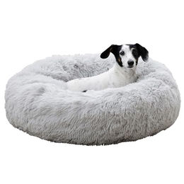 Kerbl Kuschelbett Fluffy rund hellgrau Ø 76 cm – Bild 1 von 6