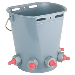 Produktbild von Kerbl Lammeimer mit 5 Saugern - 8 l