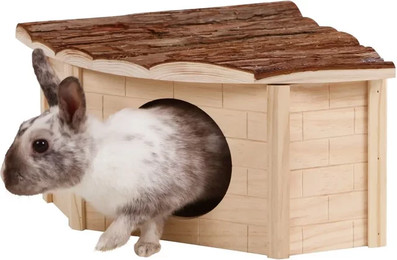 Produktbild von Kerbl Nagerhaus Eckhaus Nature 25x25x17 cm