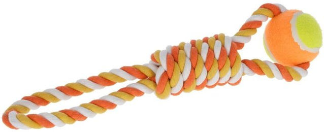 Kerbl Pet Ball am Tau 37 cm, orange Baumwolle – Bild 1 von 2