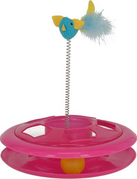 Produktbild von Kerbl Pet Speedy Wheel Katzenspielzeug Kugelbahn mit Federvogel