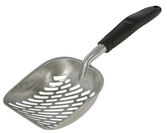 Produktbild von Kerbl Pet Streuschaufel Aluminium schwarz mit Kunststoffgriff