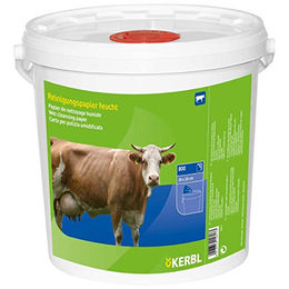 Produktbild von Kerbl Reinigungspapier feucht im Eimer 20x20cm 800 Blatt - 800 Stk.
