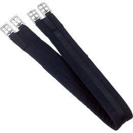 Kerbl Sattelgurt gepolstert mit Rollenschnallen Baumwolle Schwarz - 140 cm – Bild 1 von 2