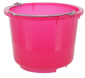 Kerbl Stall- und Baueimer 12 L transparent/rosa - 12 l – Bild 1 von 4