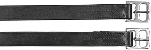 Kerbl Steigbügelriemen Leder schwarz 130 cm Paar - 2 x 130 cm – Bild 1 von 5