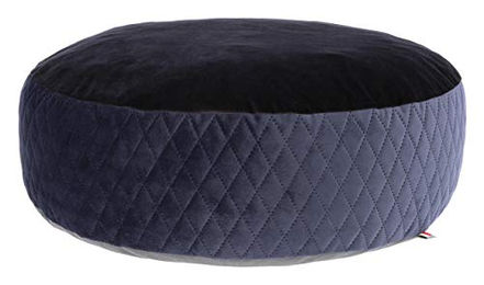Produktbild von Kerbl Tierbett Liegekissen Pouf Ø 60x18 cm schwarz/blau - 1 Stk.