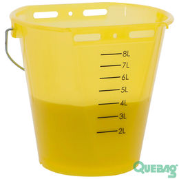 Kerbl Tränkeeimer gelb transparent mit Skala – Bild 1 von 6