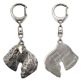 Kerry Blue Terrier Schlüsselanhänger silber – Bild 1 von 9