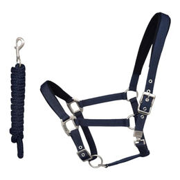Kingsland Halfterset Fleece Dunkelblau Pony – Bild 1 von 2