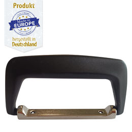 Produktbild von Kistengriff aus Kunststoff mit Metall Halteplatte - 12,5 cm