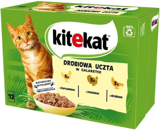 Produktbild von KITEKAT Geflügel-Allerlei in Gelee Katzennassfutter - 12 x 85 g
