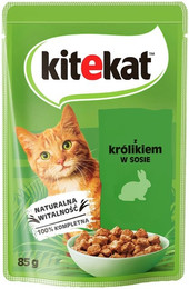 Produktbild von KITEKAT Kaninchen in Sauce Nassfutter für Katzen - 10 x 85 g