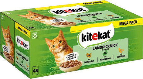Produktbild von Kitekat Landpicknick in Sauce Katzenfutter - 48 x 85 g