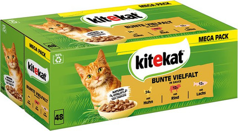 Produktbild von Kitekat Multipack Bunte Vielfalt in Sauce - 48 x 85 g