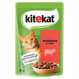 Produktbild von KITEKAT Rind in Sauce Nassfutter für Katzen - 10 x 85 g