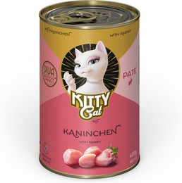 Produktbild von KITTY Cat Adult Pate Kaninchen - 6 x 400 g