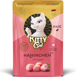 Produktbild von KITTY Cat Paté Kaninchen Nassfutter für Katzen - 6 x 85 g