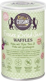 Produktbild von Kitty's Cuisine Freeze Dried Waffeln Huhn mit Rote Beete & Gerstengras 15 g