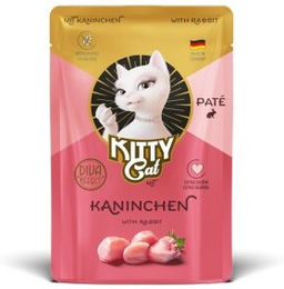 Produktbild von KittyCat Nassfutter Katze, Adult, Paté Kaninchen 6x85 g