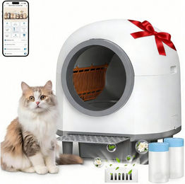 Produktbild von Kityhome Katzenecktoilette Katzentoilette 80L Selbstreinigende Elektrisches Katzenklo mit App, 80L+8.5, Große, Geruchsbeseitigungfür, sicher, Mehrere Katzen