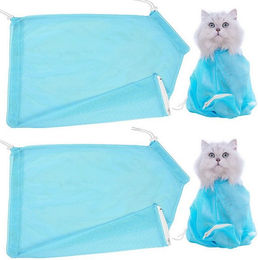 Produktbild von Kityhome Tiertransporttasche Katzen-Pflegetasche, 2Set - Kratzfeste Badetasche für Baden bis 2 kg, Atmungsaktiv & schnell trocknend