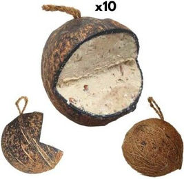 Produktbild von KLASEBO Vogelfutter, 10 Kokosnuss Klassik V-cut für freilebende Vögel