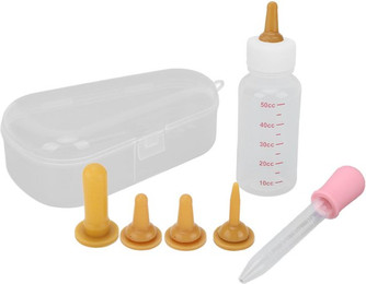 Produktbild von Kleine Haustier-Aufzuchtflasche Nippeltyp Tragbare Aufzucht-Fütterungsflasche für Welpen Eichhörnchen