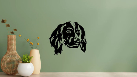 Produktbild von Kleiner Münsterländer Kopf Wandtattoo Wandbild Wandsticker Wandaufkleber Wanddekoration